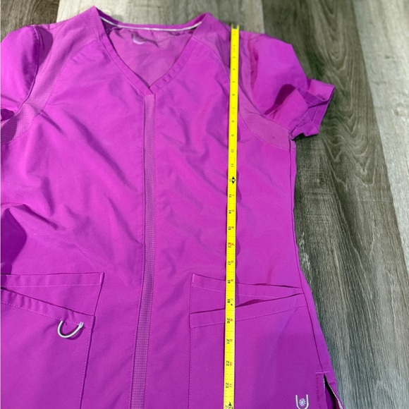 Urbane Performance Women's XS Purple Medical Scrub Top Utility Pockets - Picture 6 of 8